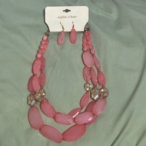 sophia & kate necklace and earring set